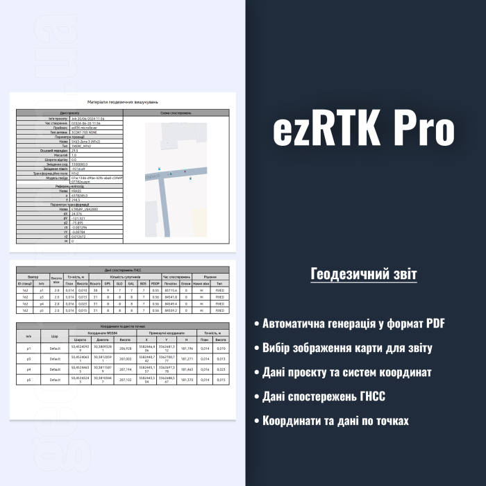 Польове програмне забезпечення ezRTK Field Pro (Підписка 365 днів)