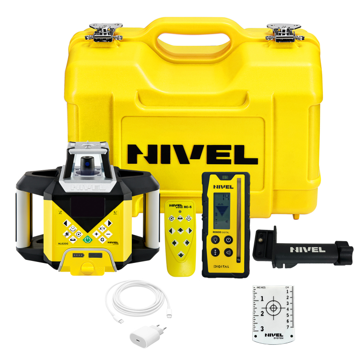 Нівелір лазерний ротаційний Nivel System NL620G Digital