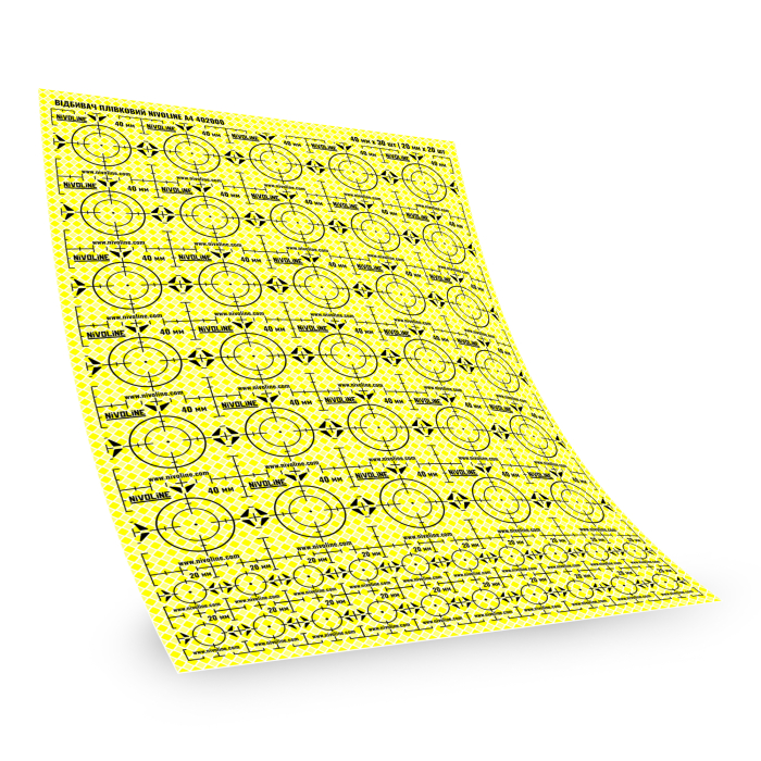 Відбивач геодезичний плівковий для тахеометрів NIVOLINE A4 402000 (Жовтий)