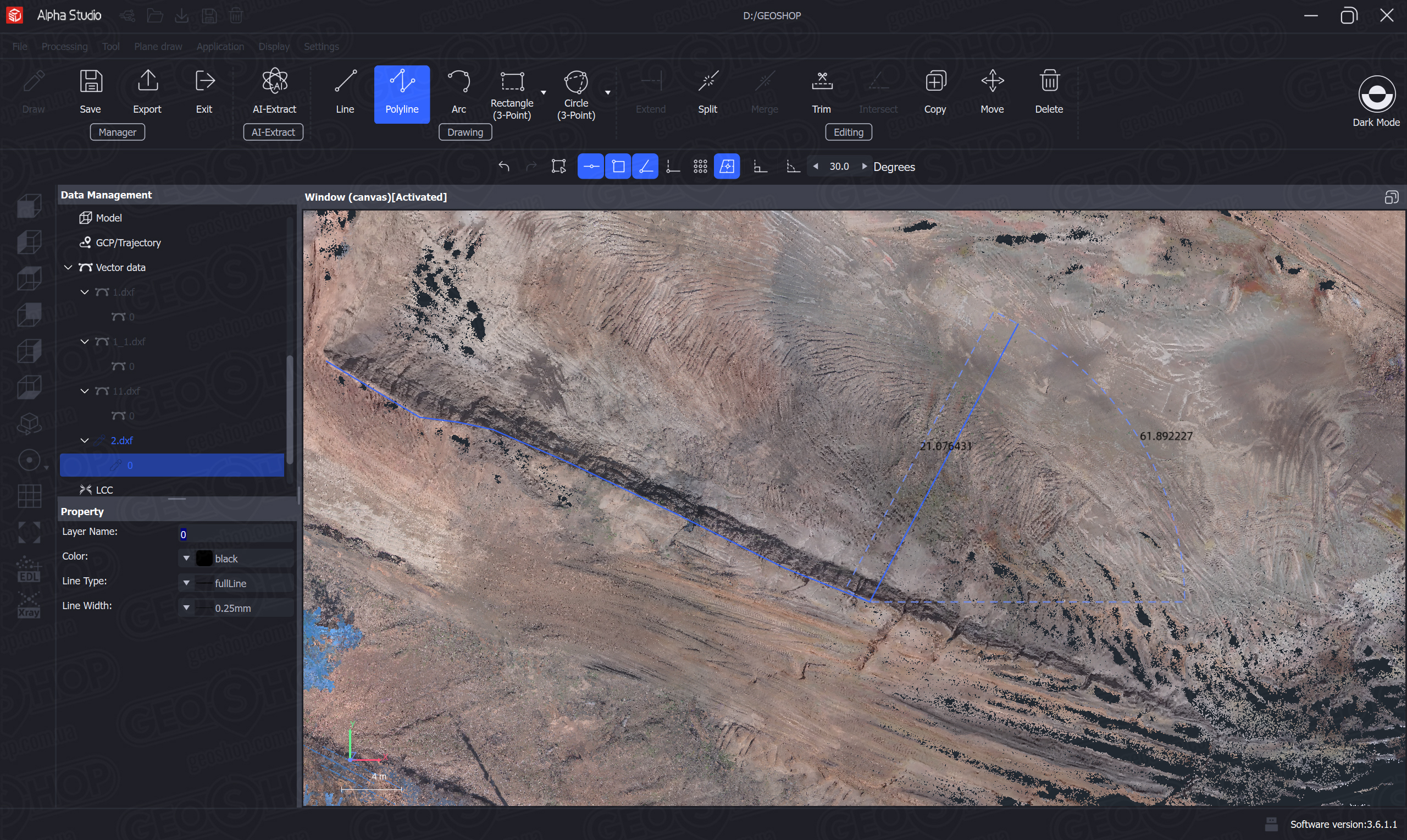 AlphaGEO Alpha Studio Plane Draw